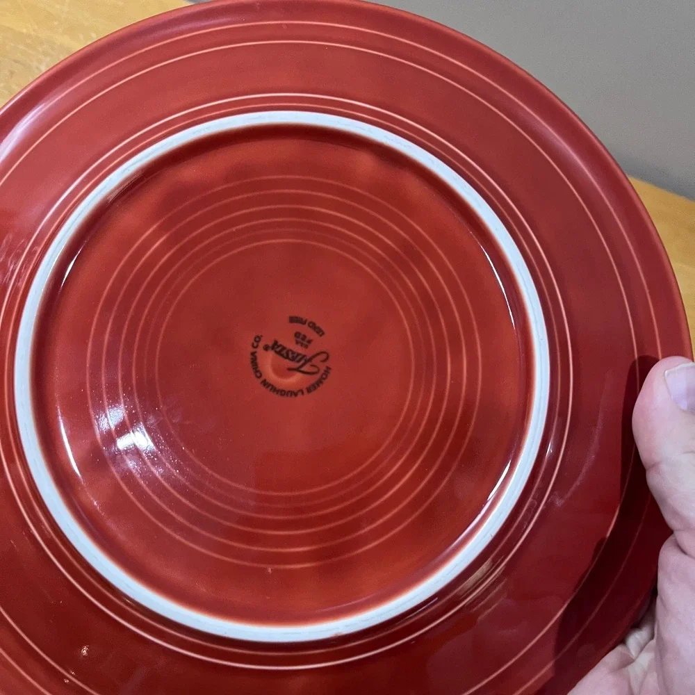 Fiesta Persimmon Dinner Plates‎ Set of 2 Art Deco MCM Homer Laughlin 10.5